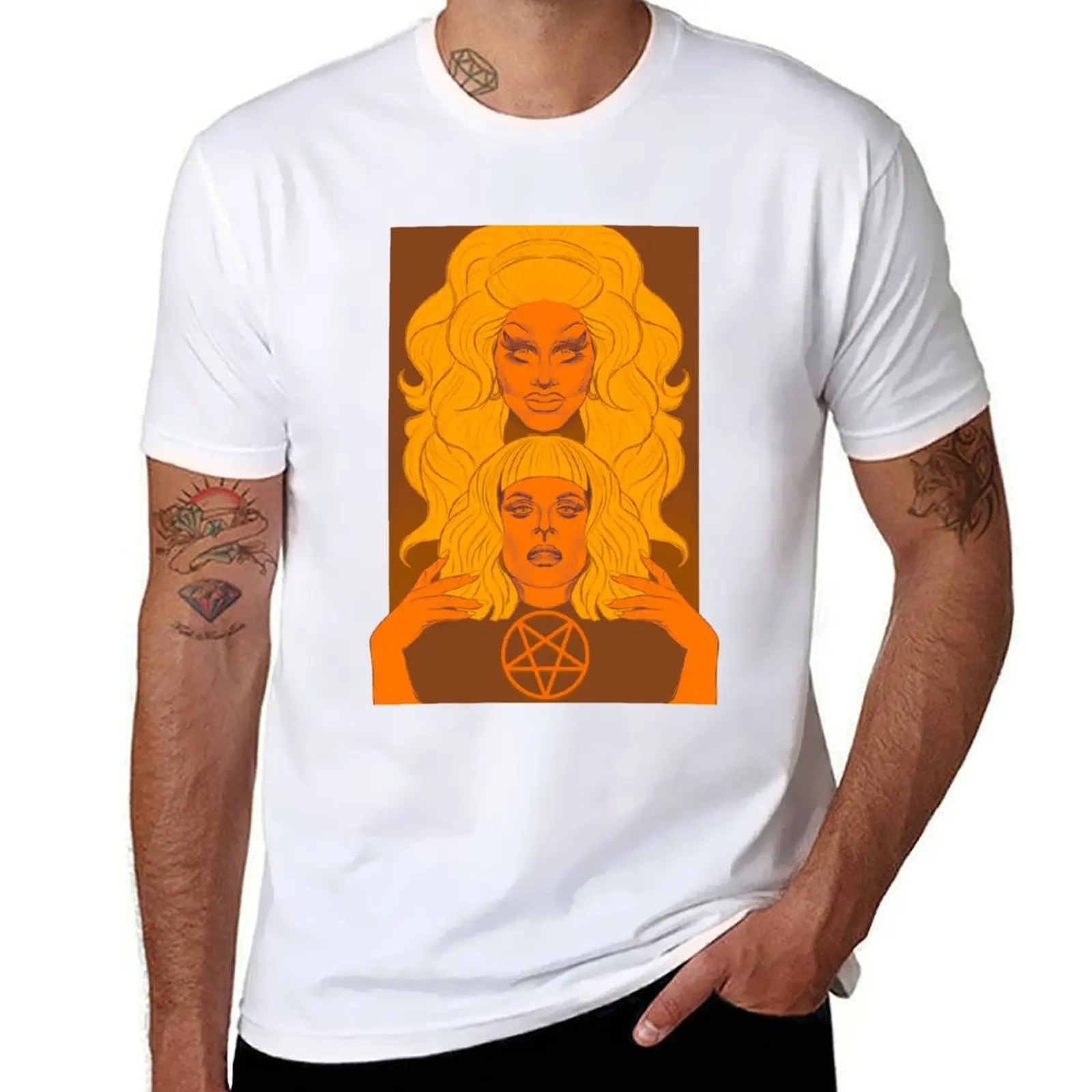 

Trixie and Katya Orange T-Shirt printed t shirts for man man t shirt heavy cotton T-Shirt
