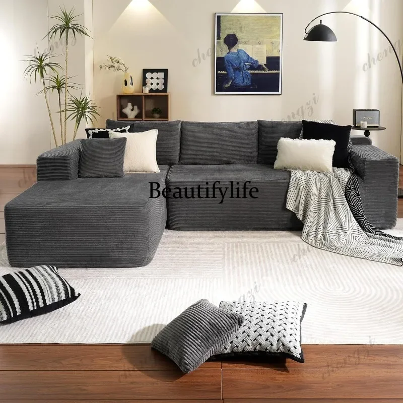03 D183full sponge compression sofa living room small apartment straight row combination tofu block sofa bed removable and washa