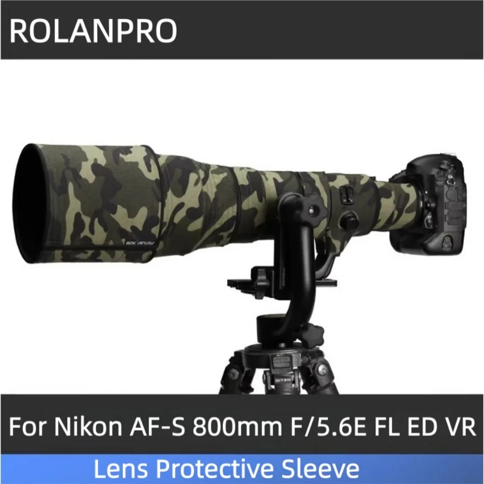 

ROLANPRO Waterproof Lens Camouflage Coat for Nikkor Nikon AF-S 800mm f/5.6E FL ED VR lens Cover Protective Sleeve Guns Case