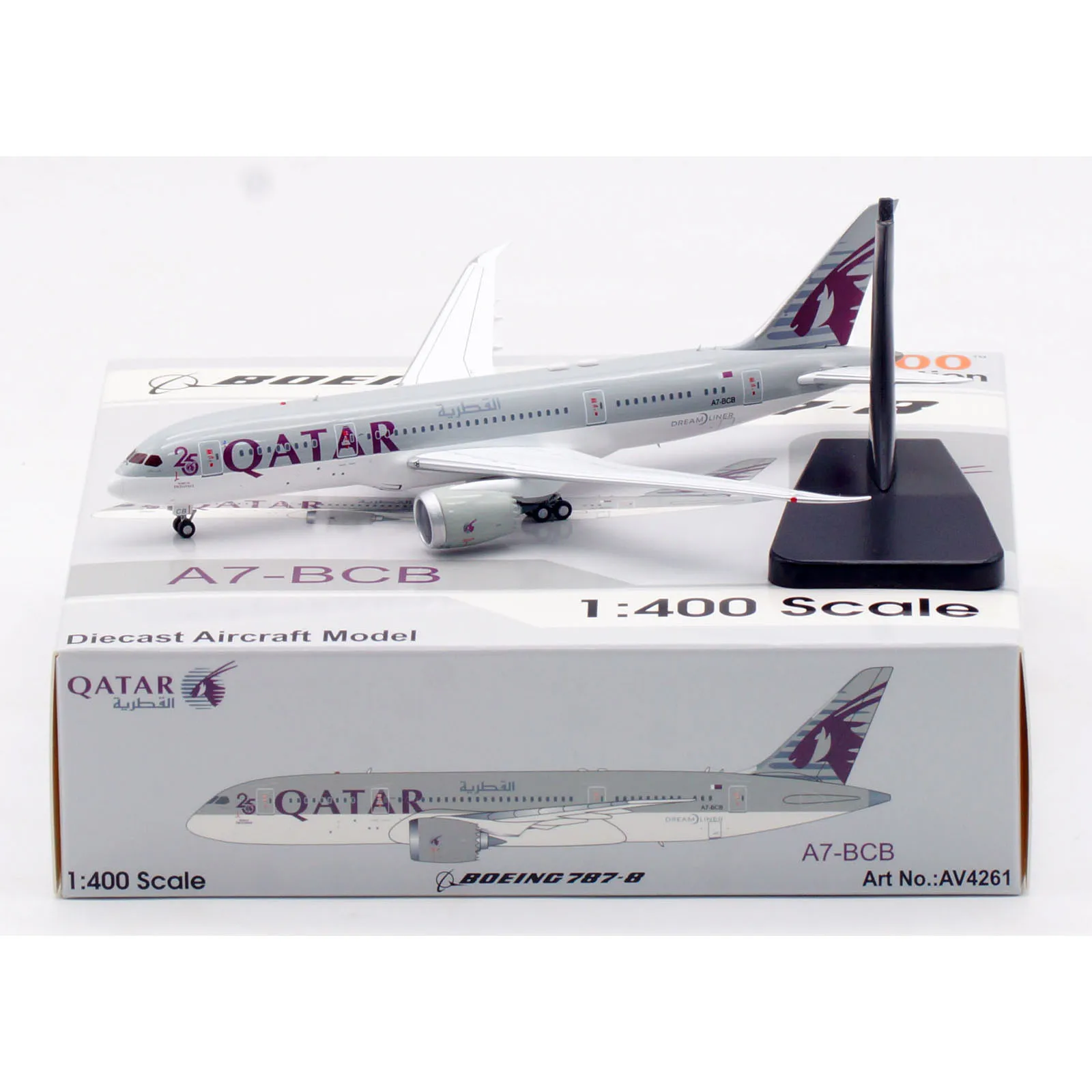 

AV4261 Alloy Collectible Plane Gift Aviation 1:400 Qatar Airways "Dreamliner" Boeing B787-8 Diecast Aircraft JET Model A7-BCB