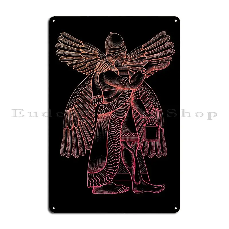 Enlil Ancient Sumerian Mesopotamia God Ancient Giants Anunnaki Nibiru Metal Signs Designing Designing Designing Tin Sign Poster