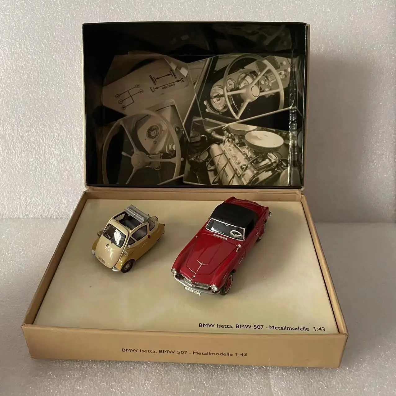 1:43 BMW Isetta BMW 507 - Metallmodelle Alloy Simulation Toy Car Hardtop Leisure Sports Car Hobby Collection Gift Box Version