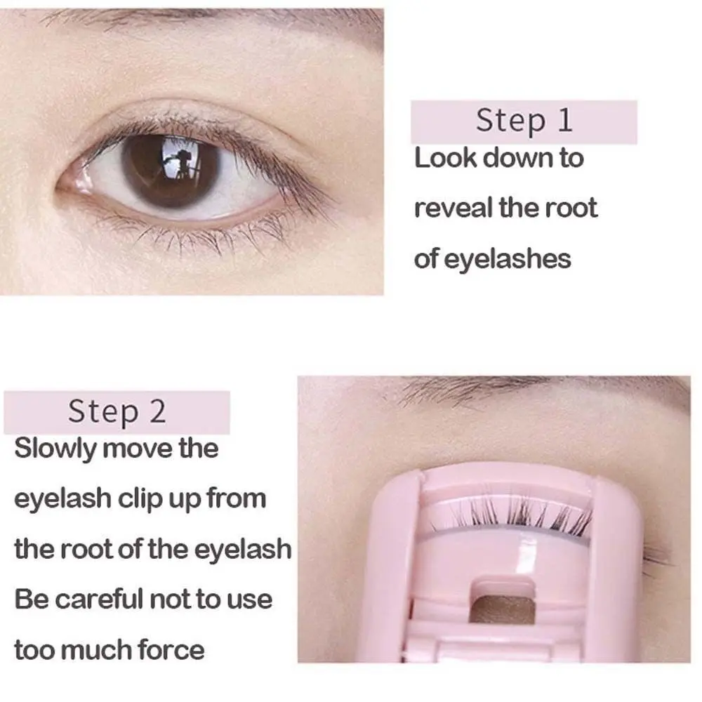 Portátil mini cílios curling aplicador garras de gato bonito clipe de cílios plástico prático modelador de cílios