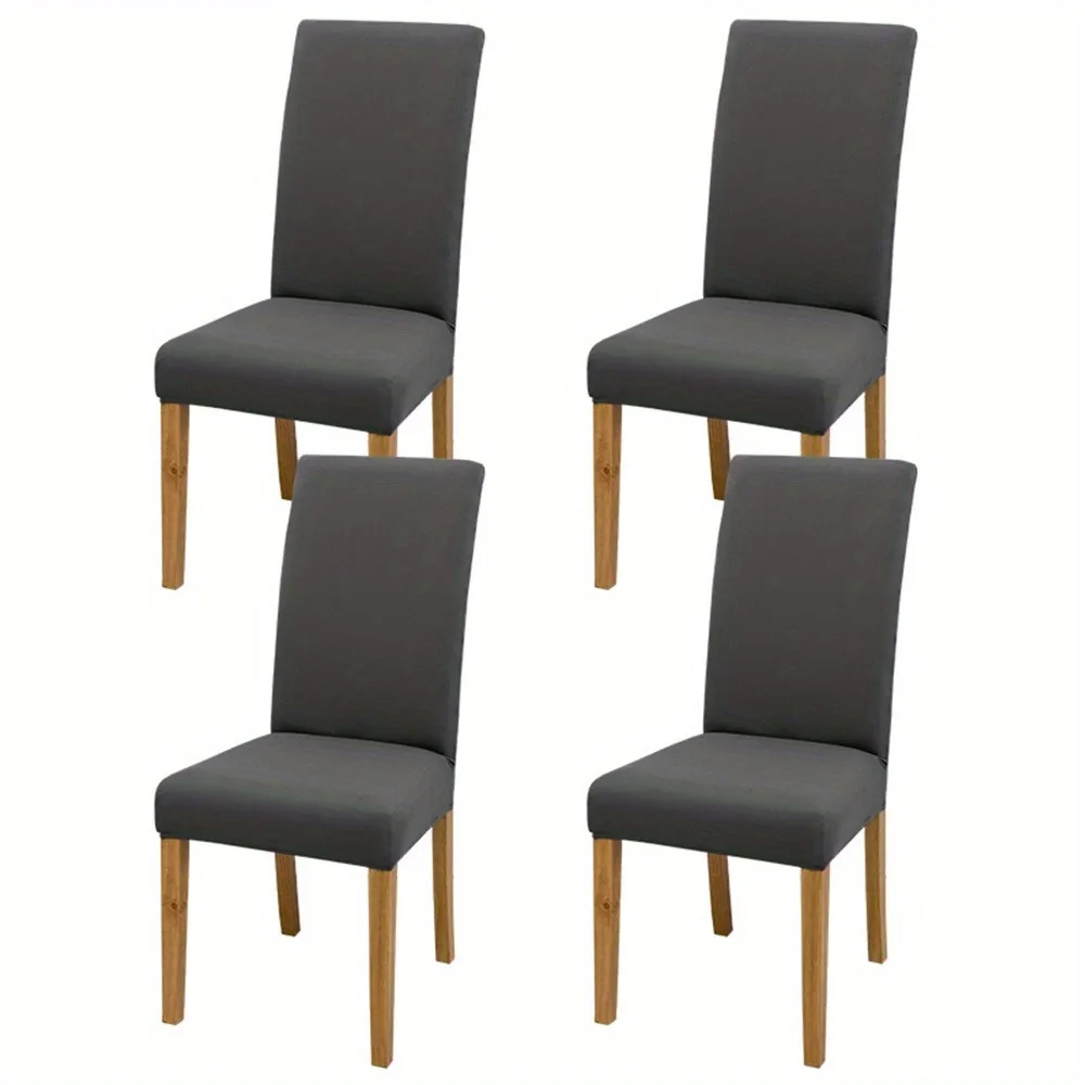 

Classic Design Smooth Fiber Cloth Elastic Chair Covers Set of 4/6 Ideal for Home And Restaurant Decor