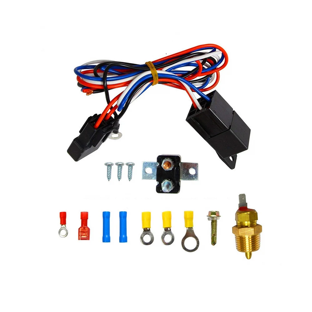 175-185 Grad elektrischer Lüfter Thermostat Kit Temperatur sensor Temperatur schalter 40a Relais Kit