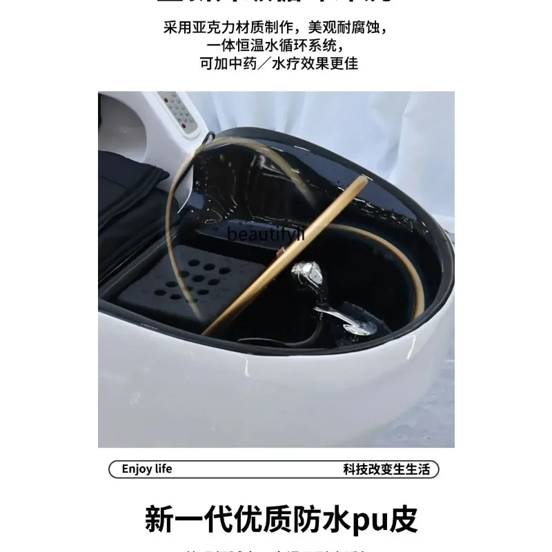 A   0R Automatic Intelligent Electric Massage Shampoo Bed Hair Salon Ceramic Basin Flush Massage Integrated R