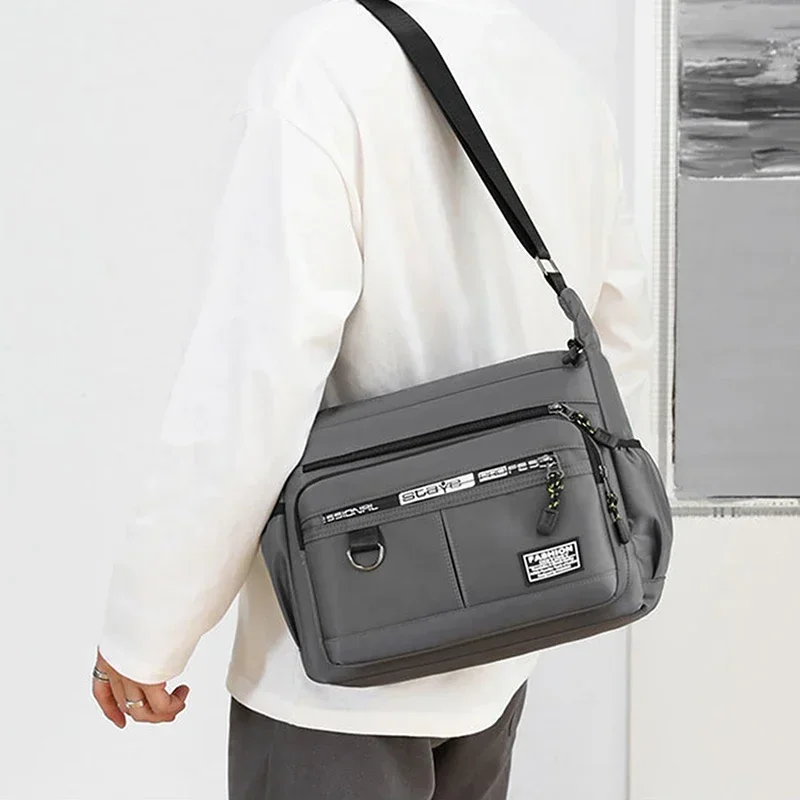 Robuste Multi-Pocket-Business-Umhängetasche für Männer und Frauen, lässige Business-Handtasche mit mehreren Fächern – Detail 17