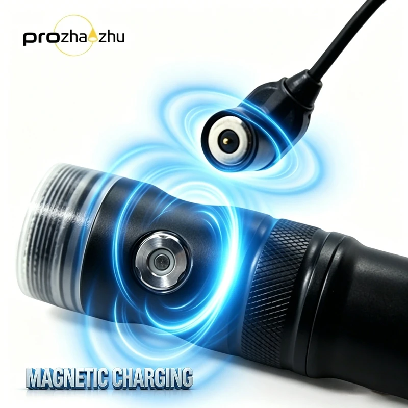 PROZHAOZHU LED Diving Signal Light 4000 Lumen IP68 100M Aluminum Alloy Rechargeable Scuba Diving Strobe