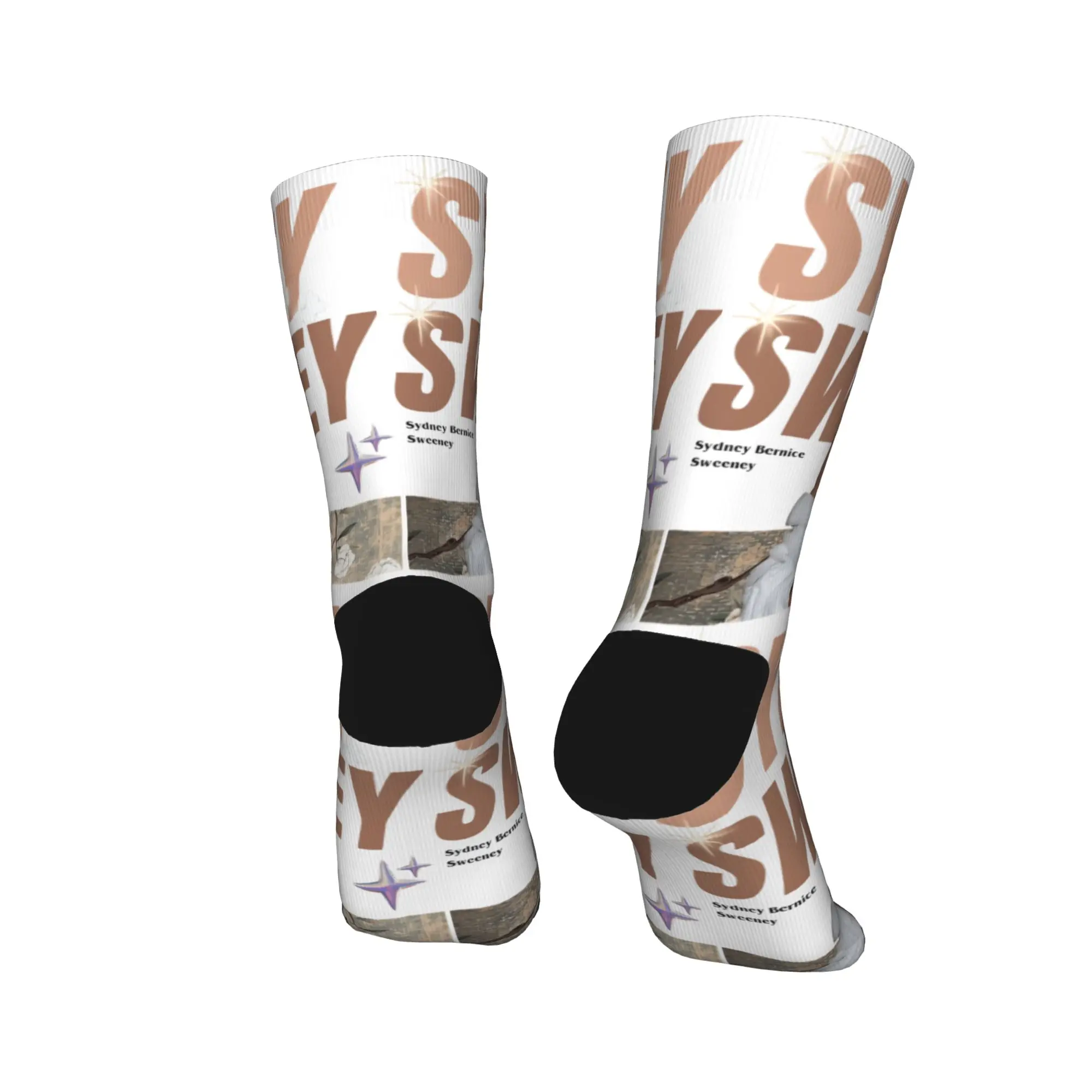 سيدني سويني الجوارب الممثلة المضادة للانزلاق جوارب النساء الرجال متوسطة لينة سكيت الجوارب الشتاء الترفيه نمط الجوارب #4
