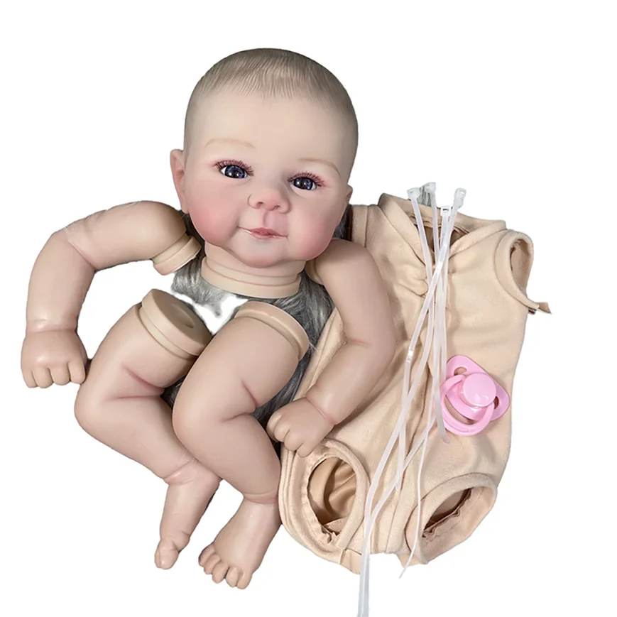 

19inch Reborn Doll Kit Juliette with painted hair Soft Touch DIY Reborn Doll Parts
