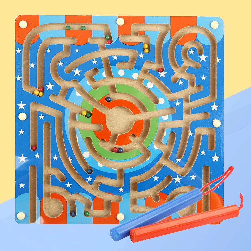 Labirinto di legno Puzzle Gioco da tavolo per bambini Attività di apprendimento educativo Montessori Gioco di rompicapo logico per correre palla per bambini
