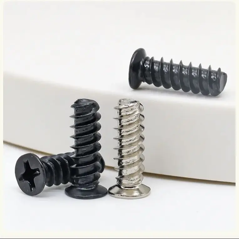 

1000pcs Nickel Plated M4 M4.5 Flat Head Self Tapping Hard Disk Screws for CPU Cooling Fan Mount Euro Style Computer Case