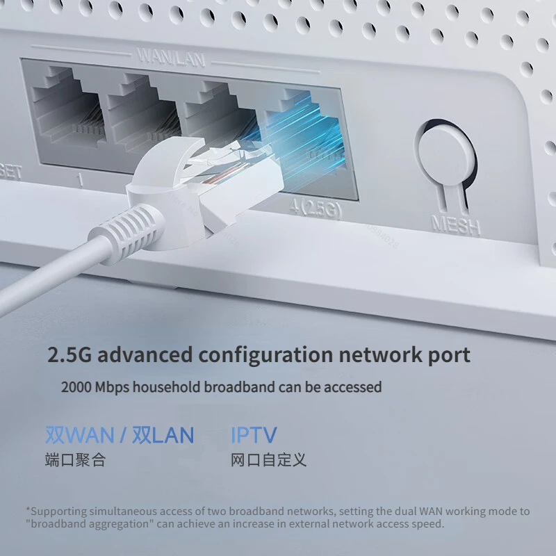 Xiaomi Router Be5000 WiFi 7 5011Mbps 2.5G Port Whole House LOT Intelligent Linkage Support Mesh Networking APP Security Manage