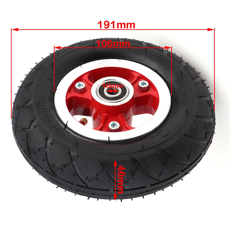 200*50 Electric Scooter Tyre With Wheel Hub 8