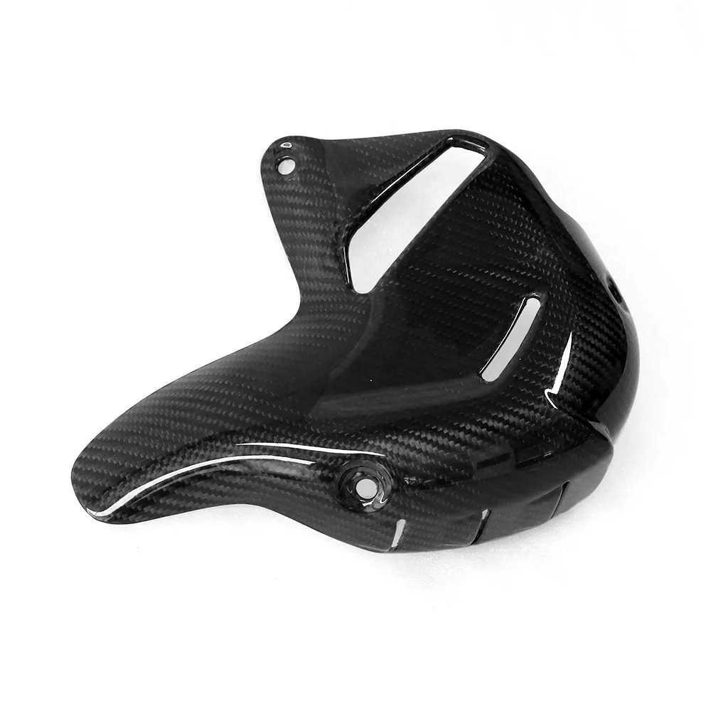 ドゥカティパニガーレ V4 V4S V4R オートバイ修正用カーボンファイバースプロケットカバーヒートシールド保護カバー 2018 +