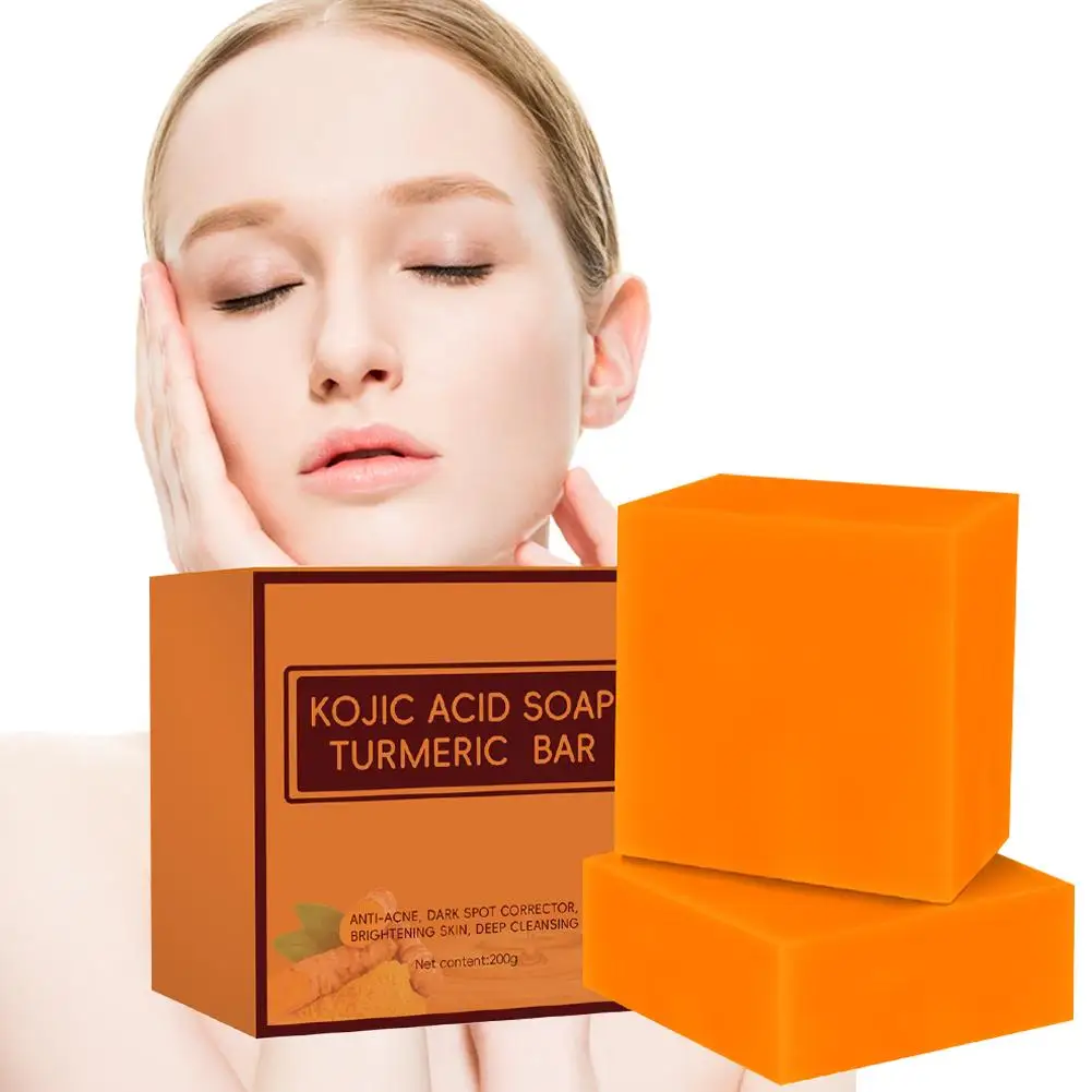 Kójic ácido Facial limpeza sabão Kit, poros, sujeira, acne, cravo, Anti-Acne, remover, controle de óleo profundo, clareamento da pele, 100g