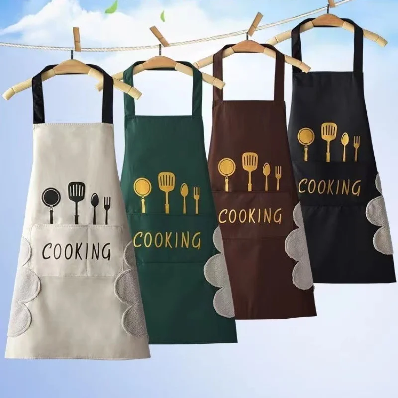 Universal apron with large pockets for men and women, suitable for restaurant/gardening/kitchen/café/fast food restaurant, chef/