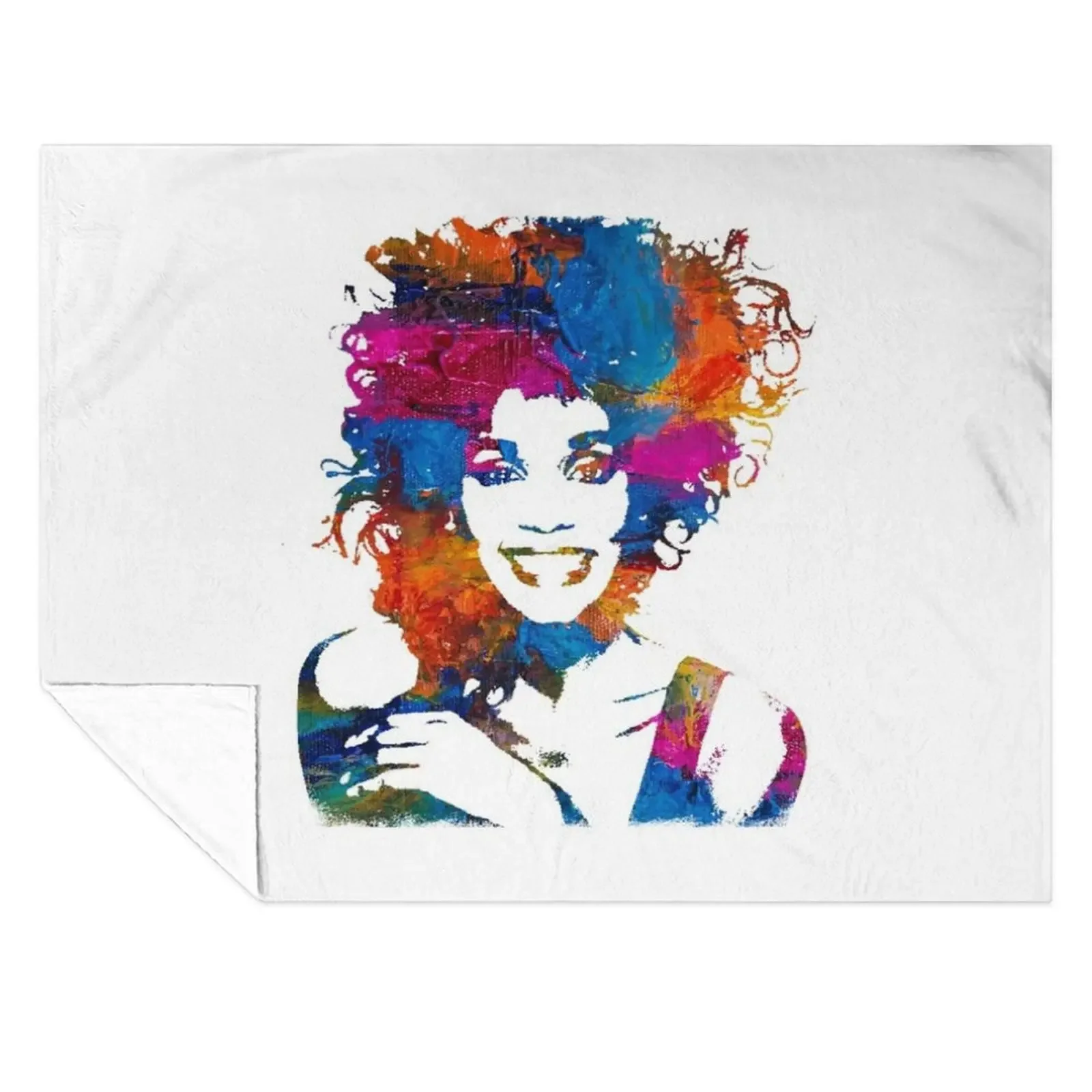 

Whitney Houstonlegendary pop icon fan art for Whitney Houston fans music pop singer Throw Blanket Weighted Blankets