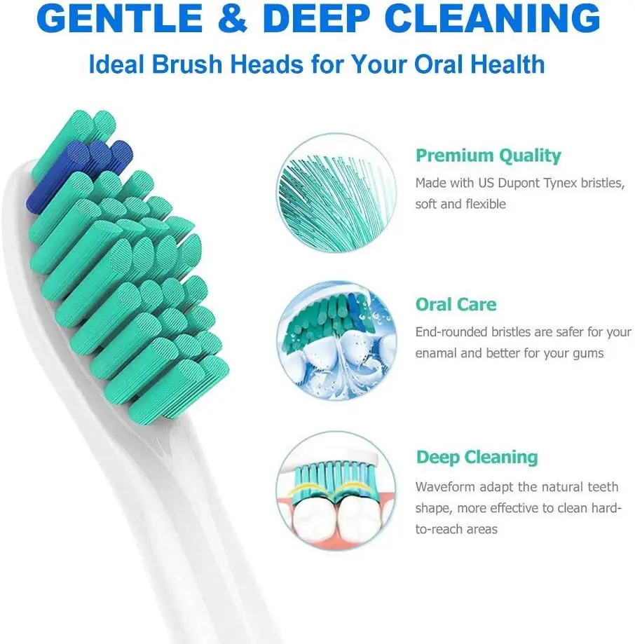 交換用歯ブラシヘッド PH ソフト交換用電動ブラシヘッド 4100 6500 6100 7500 5300 1100 と互換性あり