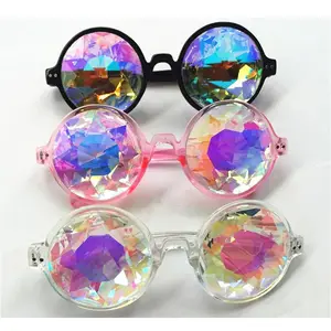 Caleidoscope Psychedelic Glasses for Men and Women, Round Sunglasses, Funny, Elegant, Festival Rave, Women, Carnival Party, Queen Glasses 11 Main Sales Rave Party Glasses - №8