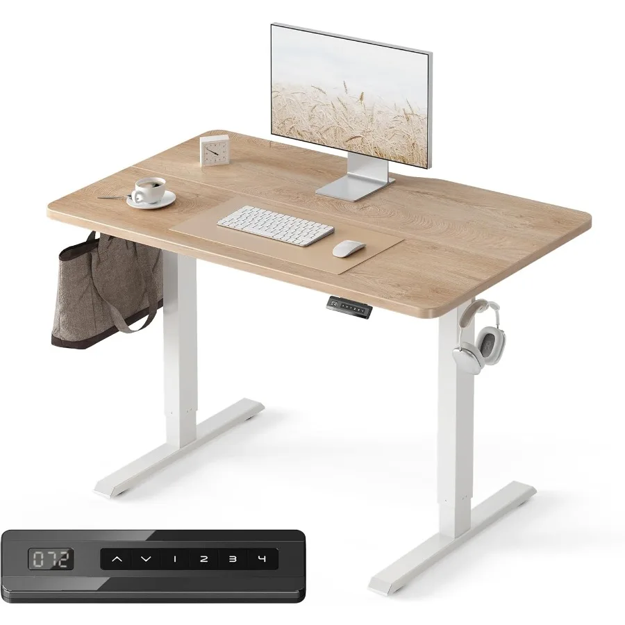 40 x 24 Inches Electric Height Adjustable Standing Desk for Home Office and Workspaces SitStand Up Computer Desk with Splice Bo