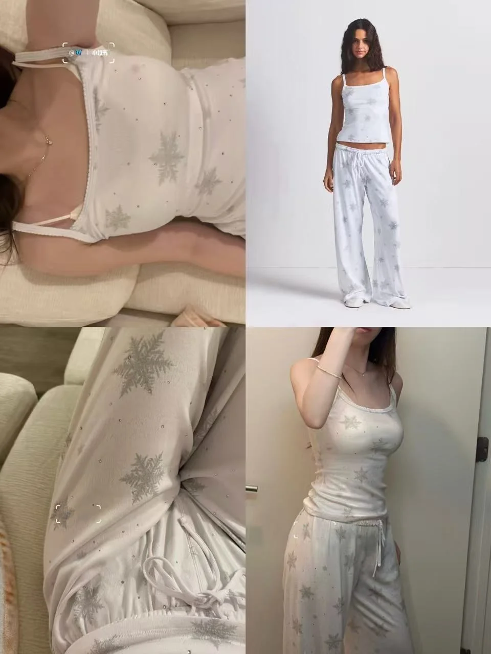 

Cisas праздничный блестящий горный хрусталь снежинка ажурный жилет и брюки комплект женский милый повседневный комплект из смеси хлопка