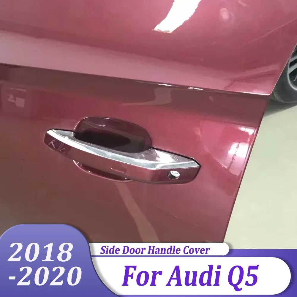 

Car Styling Accessories Carbon Fiber Side Door Handle Cover Trim Car Sticker Decoration For Audi Q5 2018 2019 2020