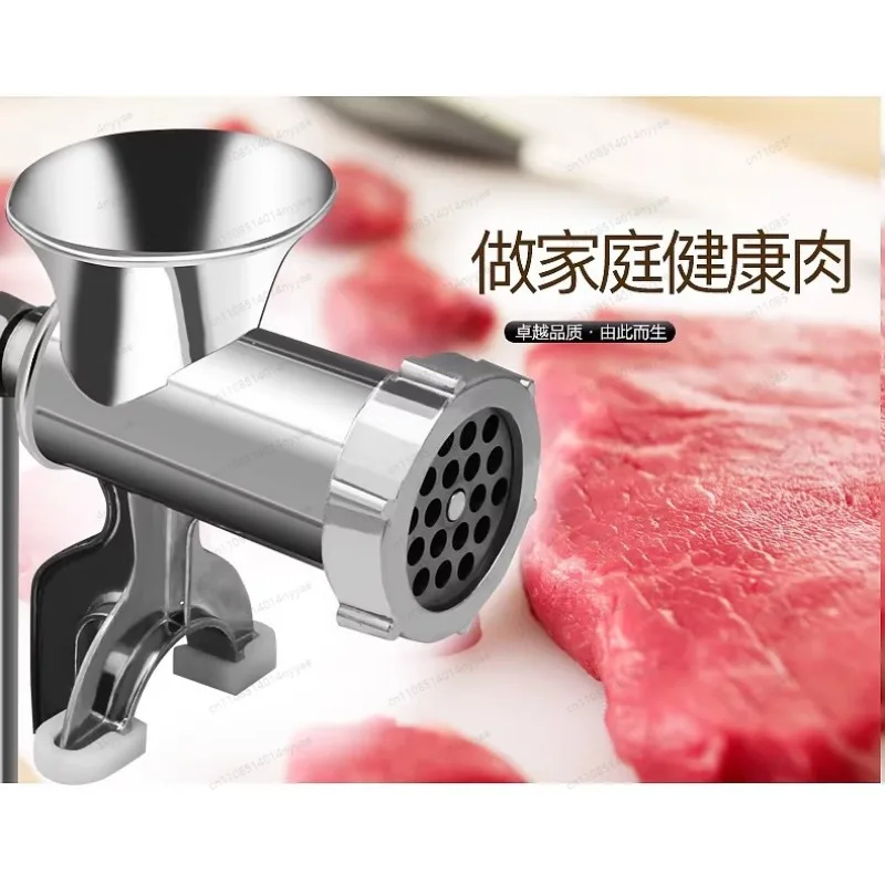 3-in-1 Manual Food Grinder & Sausage Stuffer | for Meat, Vegetables & Garlic, Includes Sausage Filling Kit, Clamp-On Design