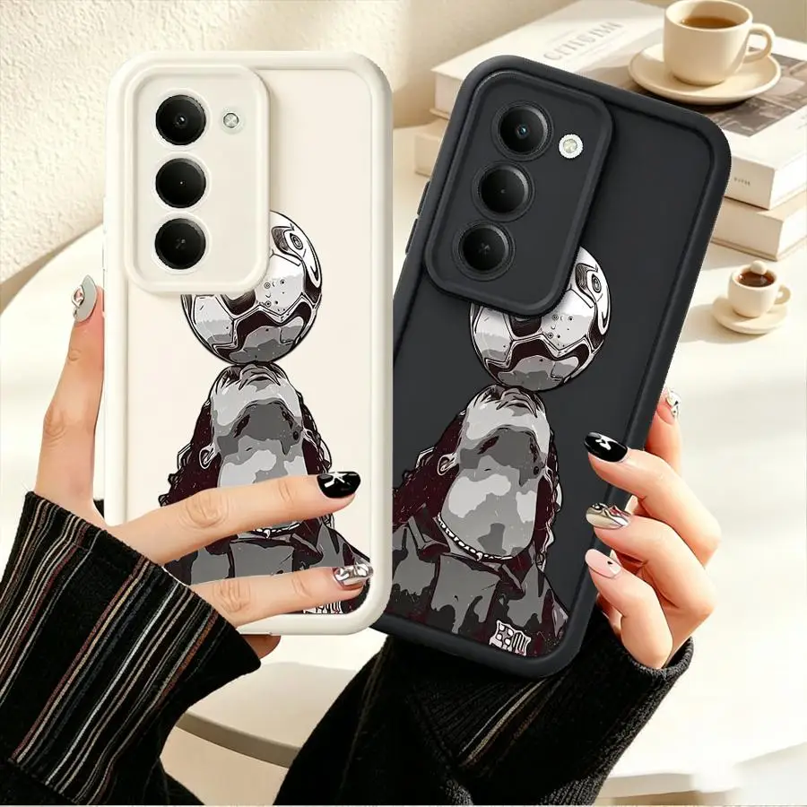Case for Samsung Galaxy A53 A54 A12 A13 A23 A51 A73 A15 A16 A35 A36 A34 A56 A26 A32 A71 A72 Phone Cover Head Balancing Football