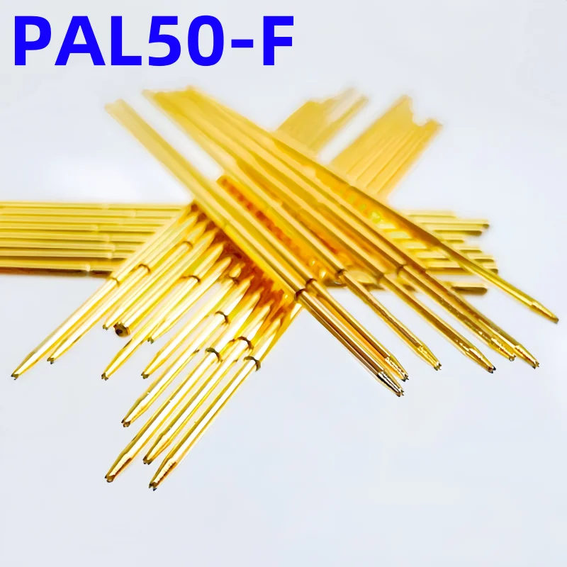 

20/100PCS PAL50-F1 Spring Test Probe PAL50-F Test Pin Test Tool 27.8mm Dia 0.68mm Gold Needle Tip 0.48mm Pogo Pin PL50-F PL50-F1