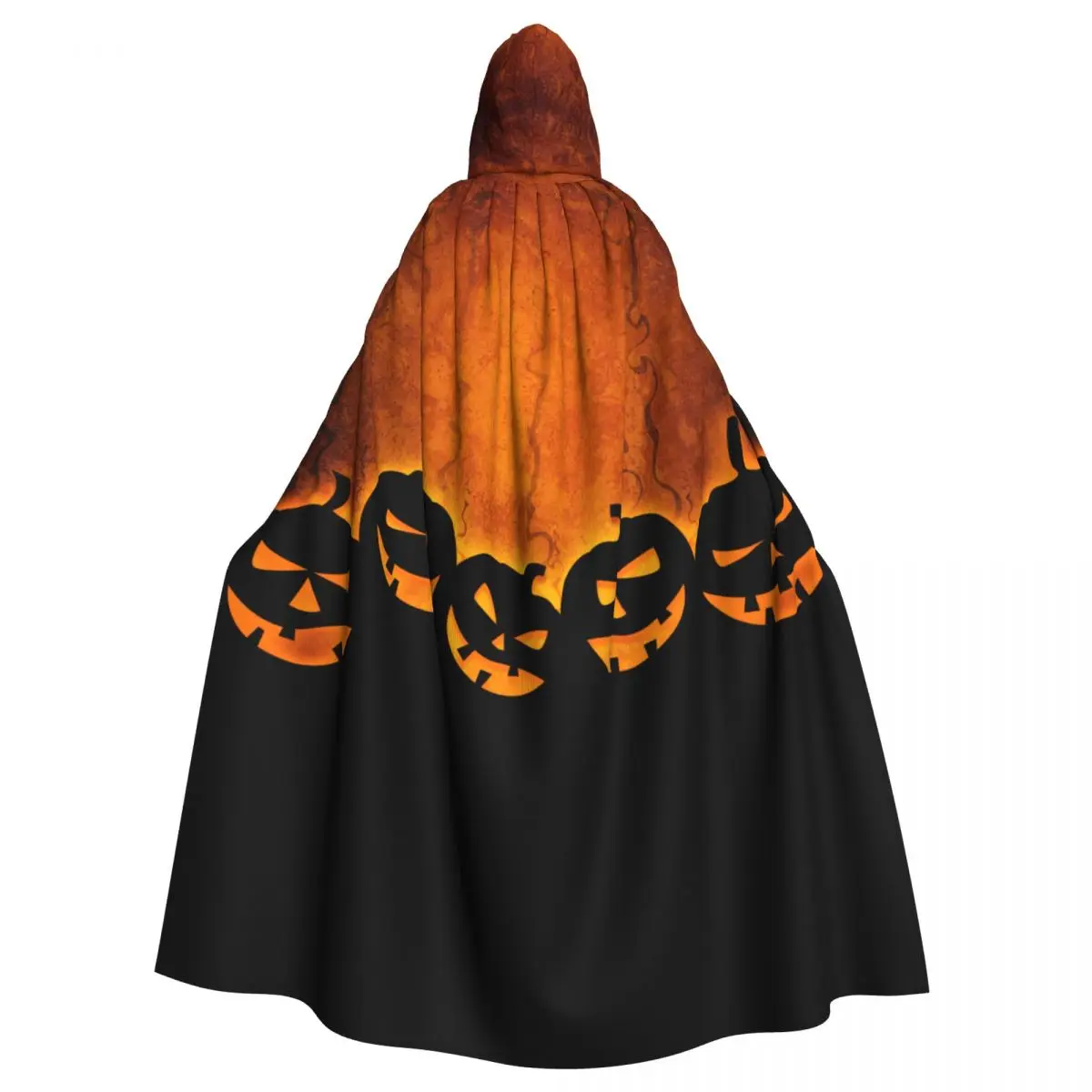 

Witch Cloak Halloween Pumpkin Smile Halloween Cosplay Costume Unisex Adult Cloak Retro Ages Cape