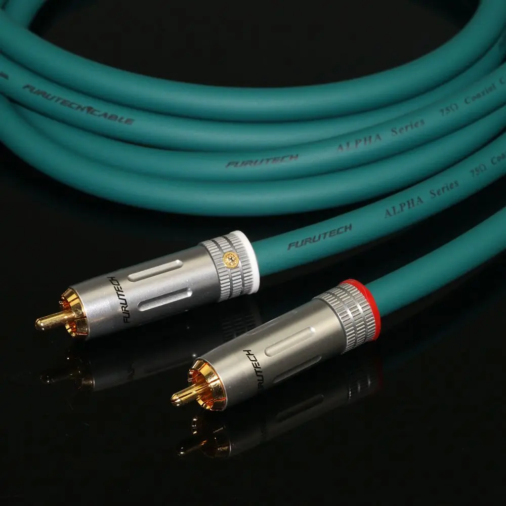 FURUTECH FX Alpha Ag Pure Silver Flagship HiFi Audio Digital Coaxial Line 2RCA to 2RCA Amplifier CD Connection Cable HiFi Audio