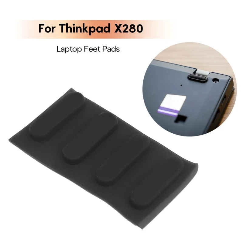 

4Pcs Laptop Silicone Feet Replacement Bottom Case Foot for Lenovo Thinkpad X280 Laptop Shell Case Pad