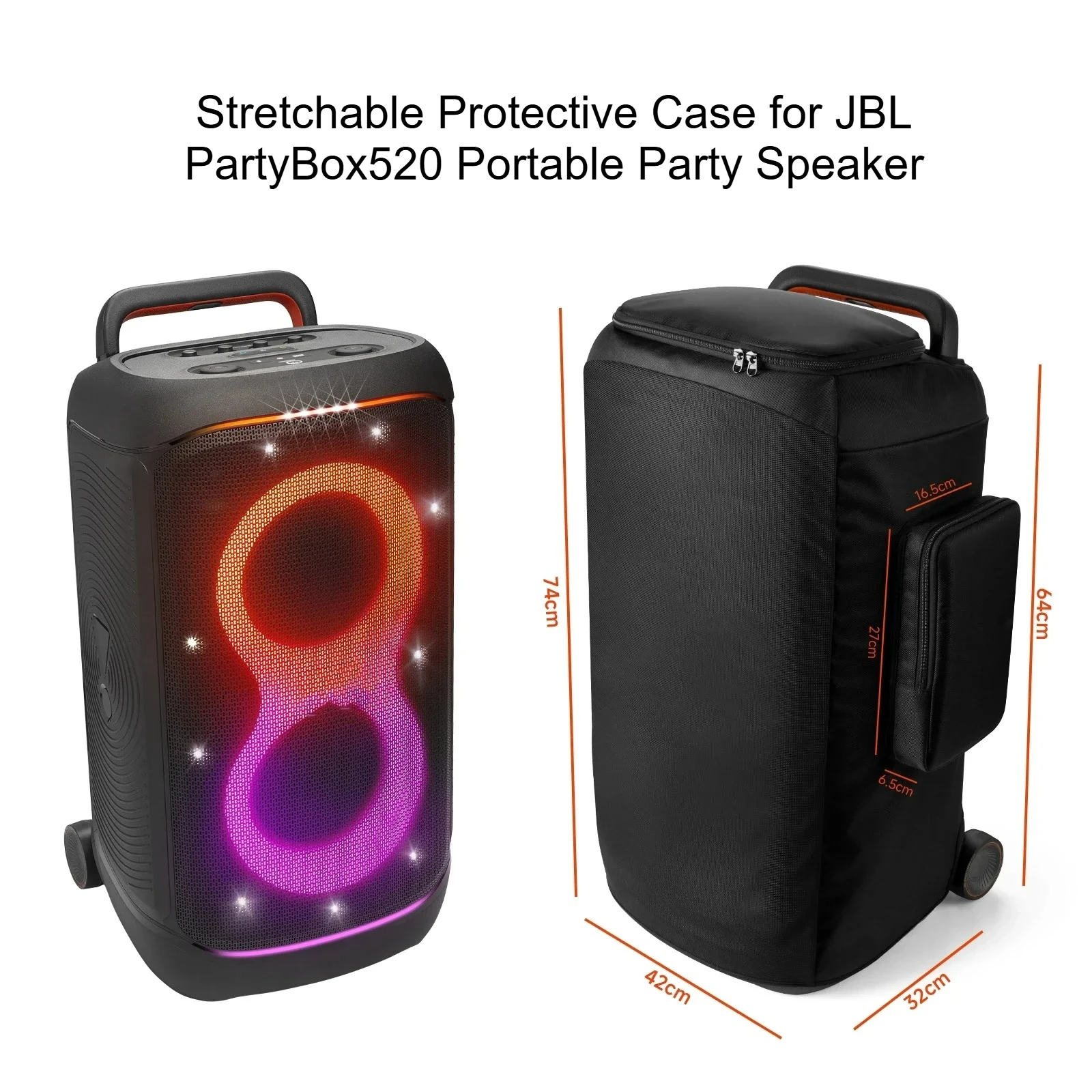 

Dust Cover Speaker Case for JBL PartyBox 520 Portable Party Speaker,Stretchable Speaker Cover Speaker Protective Dust Case