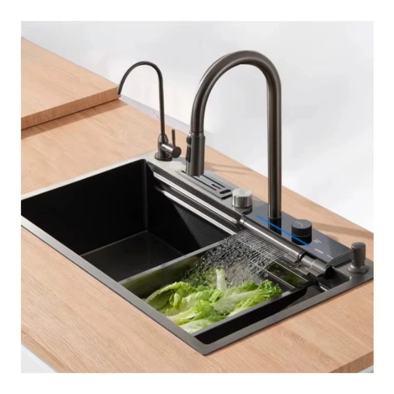 Kitchen Factory Sink Stainless Steel Kitchen Intelligent Sink waterfall kitchen sink