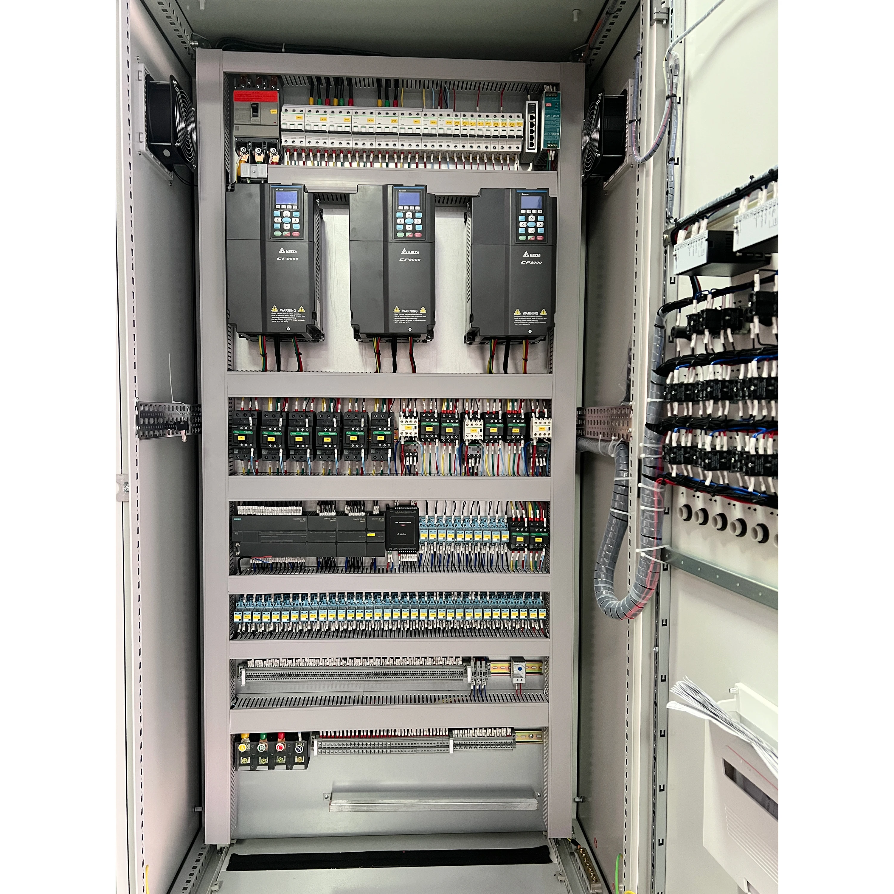 แผงควบคุมไฟฟ้า PLC แผงควบคุมระบบอัตโนมัติทางอุตสาหกรรม 16 ช่อง