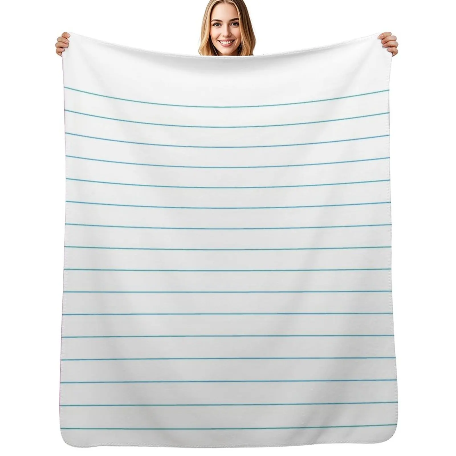 Lined paper Throw Blanket Faux Fur Soft Warm Blanket for Bed