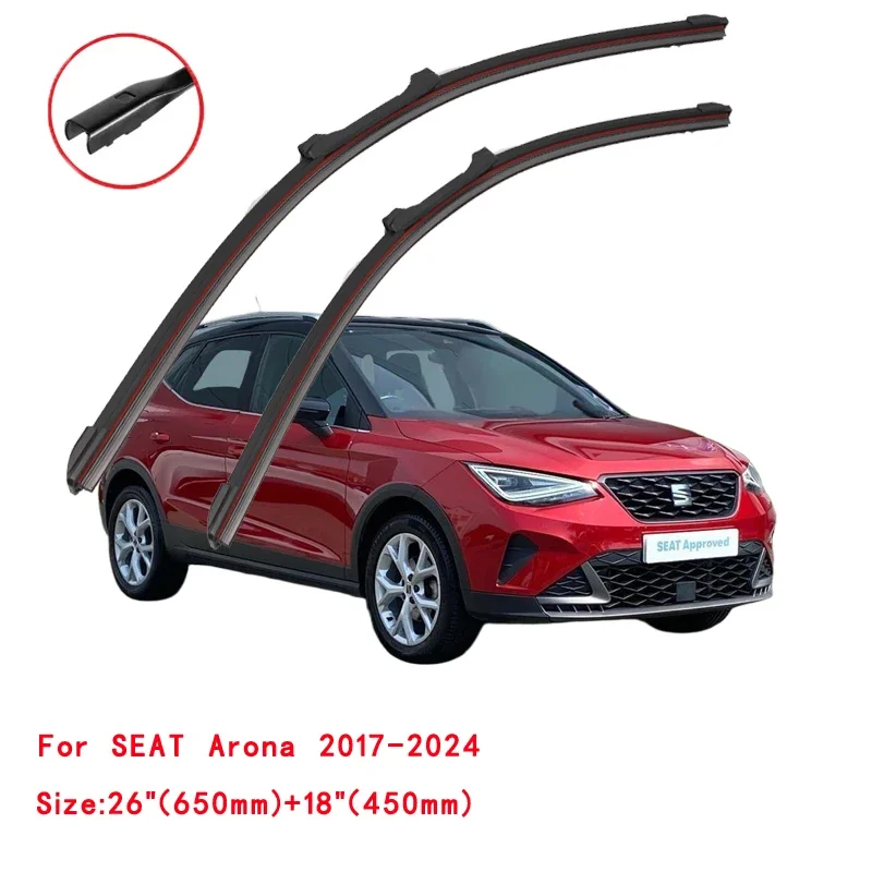 

For SEAT Arona 2017-2024 Car Windshield Wiper Blade Front Windscreen Brushes Washer Accessories Cleaning Replacement Parts