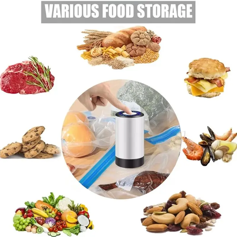 2025 حار نمط الكهربائية مضخة تفريغ لاسلكية للاستخدام المنزلي المنزل فراغ السدادة للأغذية تجنب التلوث عن الطعام