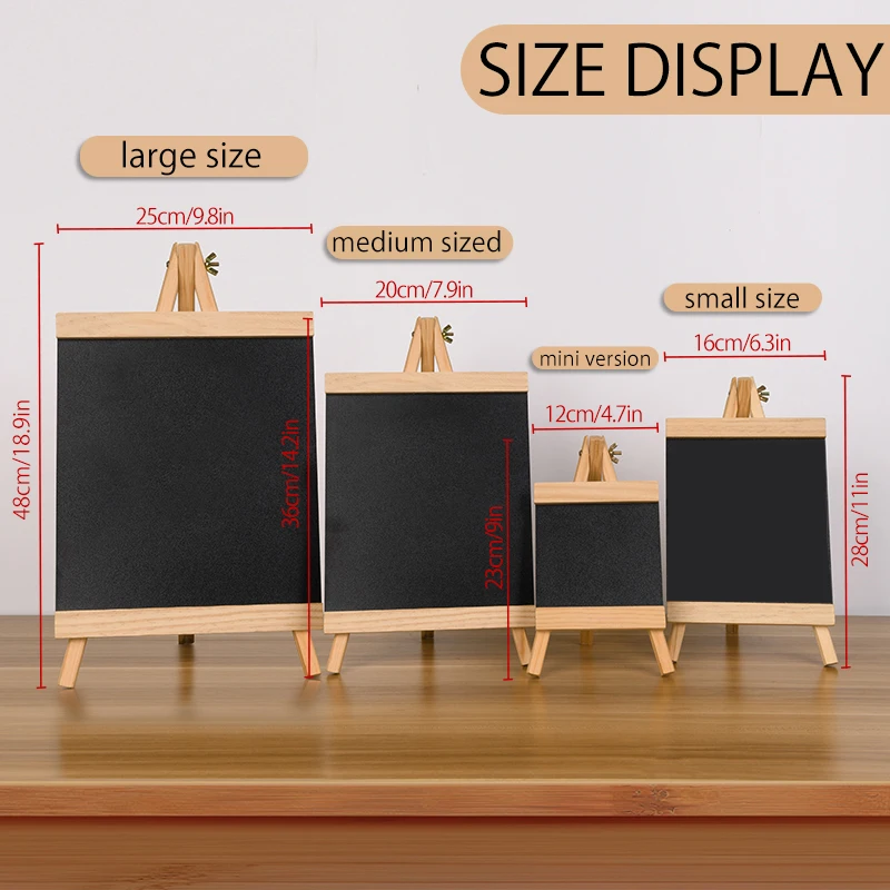 One Piece of Small Blackboard with a Household and Teaching Stand, Large-sized Commercial Wooden Billboard for Shops