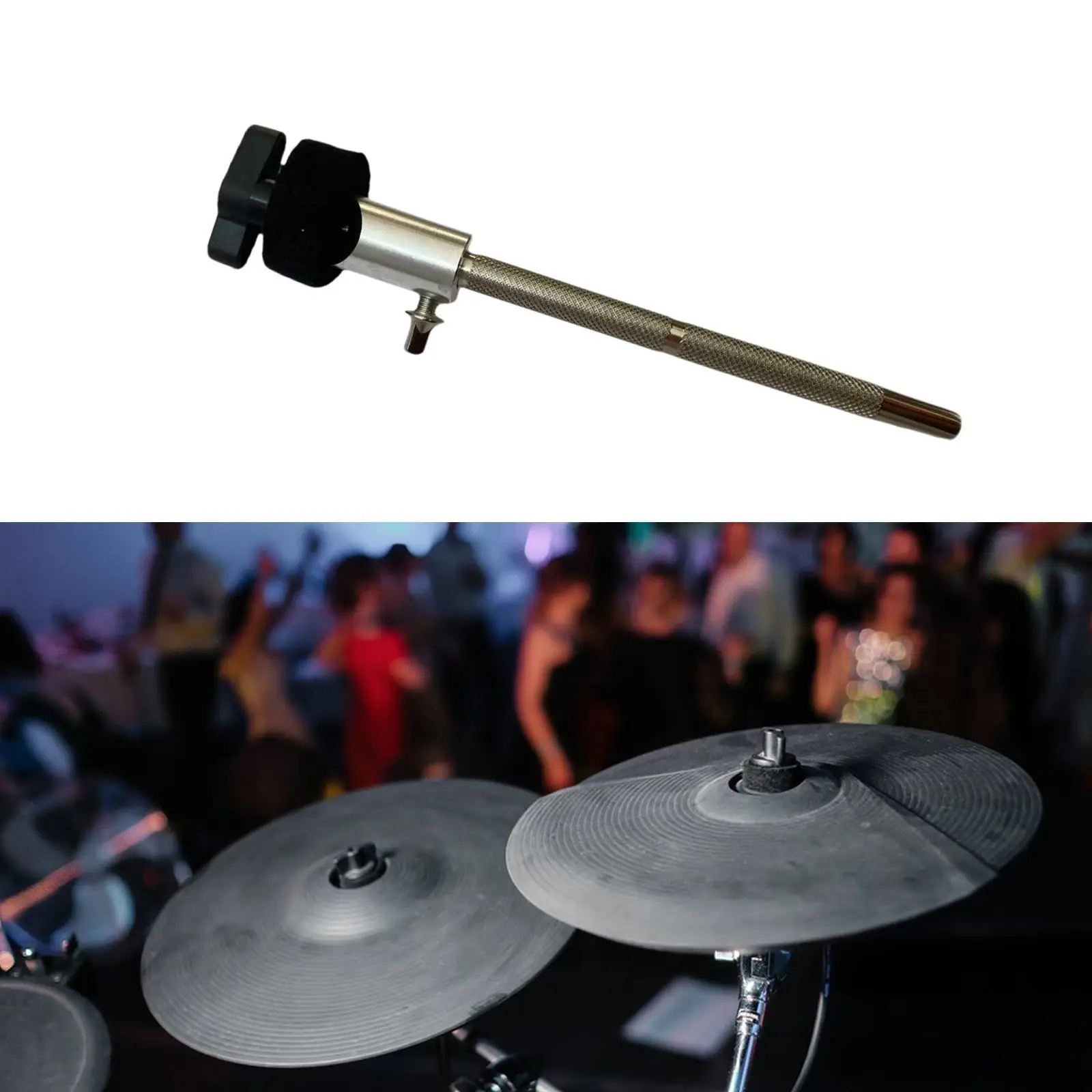 Adjustable Cymbal Attachment Mini Arm Holder Lightweight Thickened Cushion Stacker for Drums Cymbal Stand Expansion