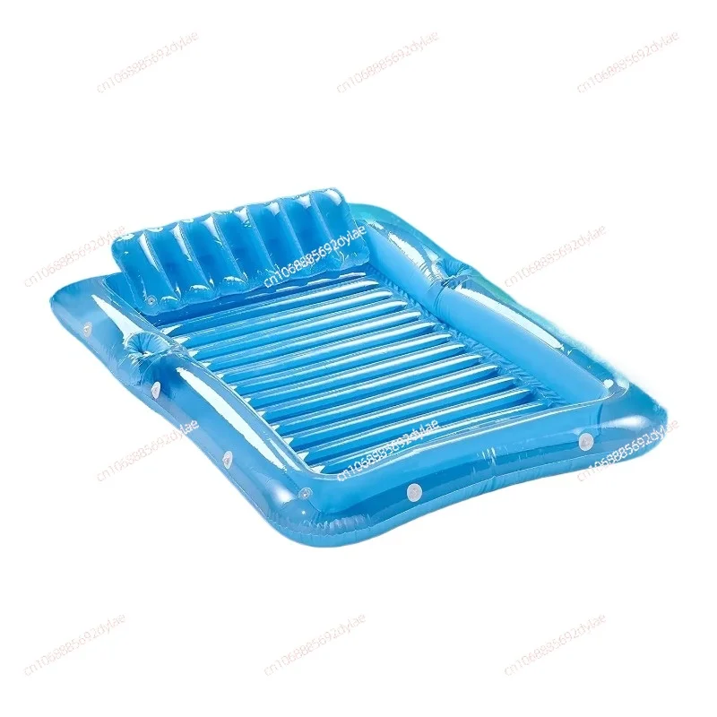 Outdoor Swimming Pool PVC Inflatable Water Floating Bed Double Person Floating Bed Recliner