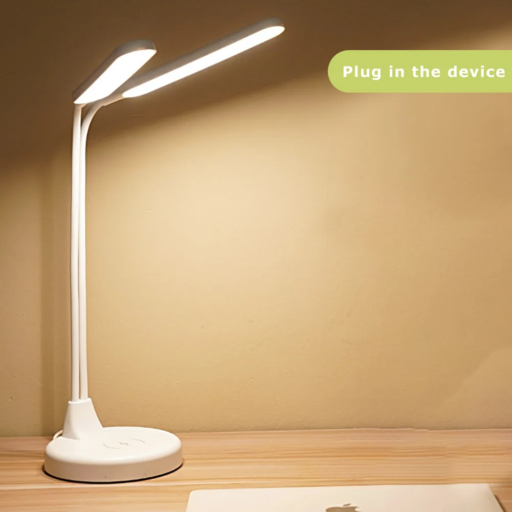 

Wireless Charging LED Table Lamp Stepless Dimming Desk Lamp Multi-function Reading Light Night Lamp For Bedroom Reading Light