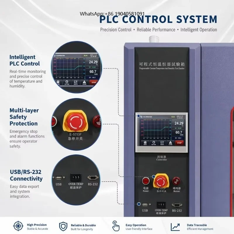 -70C to 150C Programmable Temperature Humidity Chamber for EV Battery Cell Testing