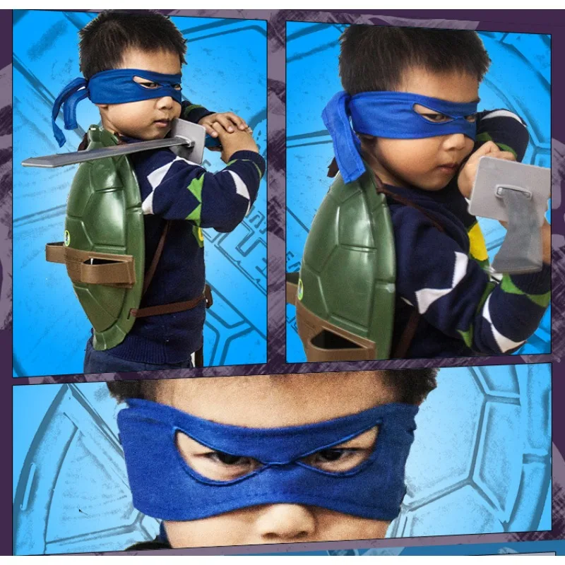 Figuras de acción de la película de dibujos animados para niños, juguetes Ninja, tortugas, armas de armadura, Leo, Raph, Mikey, Cosplay, accesorios de concha, regalo