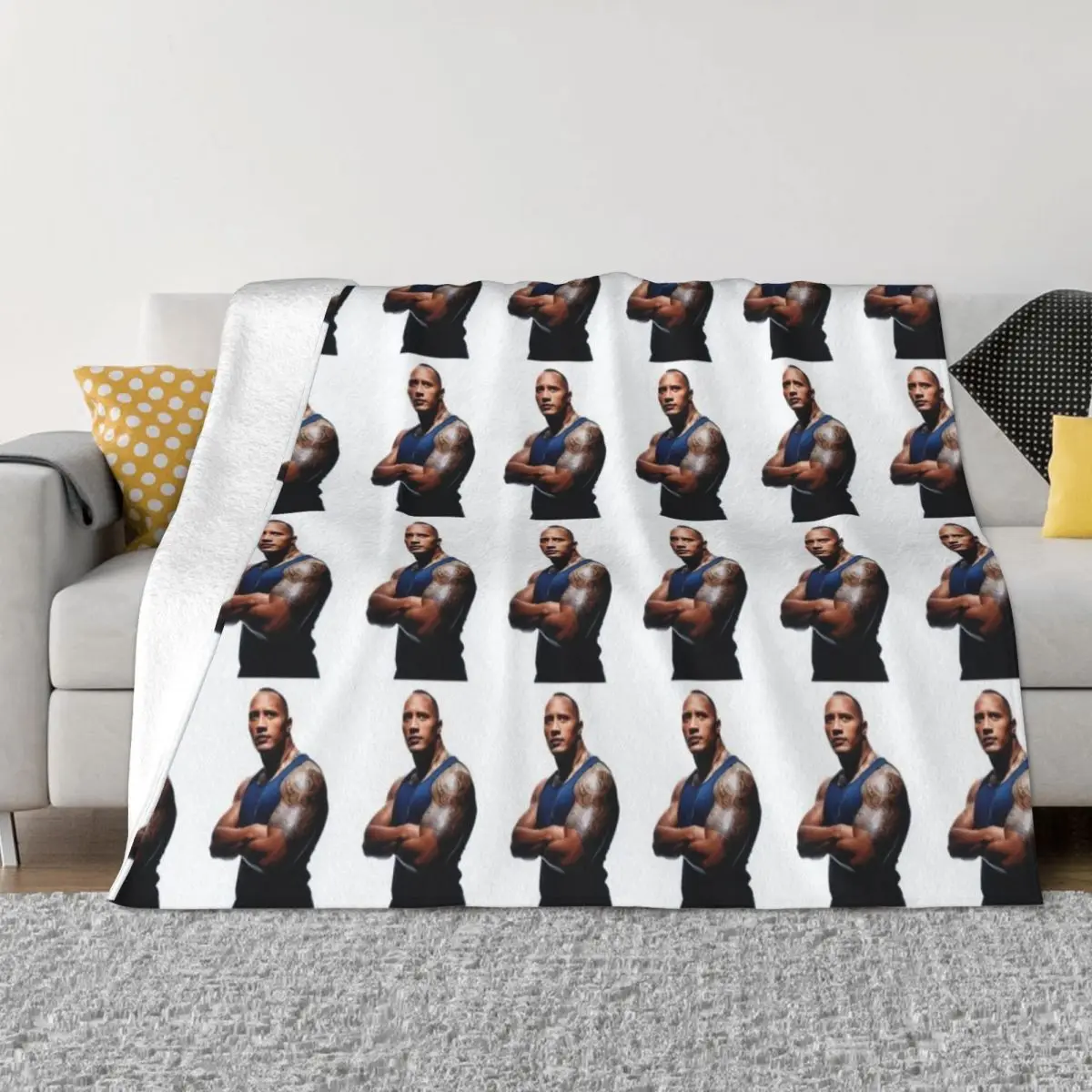 

dwayne johnson Throw Blanket Hairy Blanket Extra Large Throw Blanket Bed linens Thermal Blanket