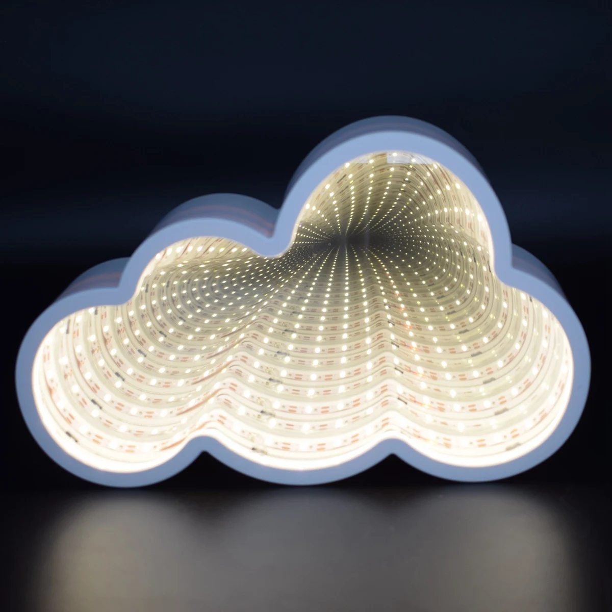 

3D Creative Tunnel Lamp Cloud Sign Night Light for Christmas Birthday party Kids Room Living Room Wedding (Warm Whit