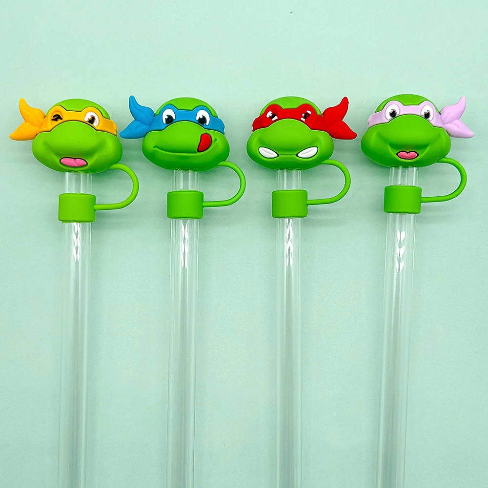 Stanley Straw Cap Ninja Turtles Straw Stopper 10mm in Stock Y2k Fashion Toys Anime Cartoon Frind Kawaii Cute Personalized Gifts view 2