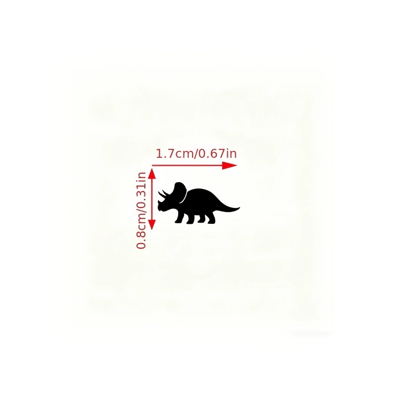 4PCS Triceratops Dinosaur Sticker Vinyl Decal Car Button Decor Waterproof Auto Accessories