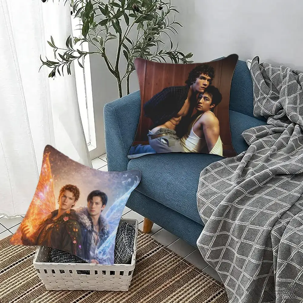 Cool Abstract-Art E-Ember Ice Cushion Cover Fluffy velvet Nordic style plush Living room sofa decorative